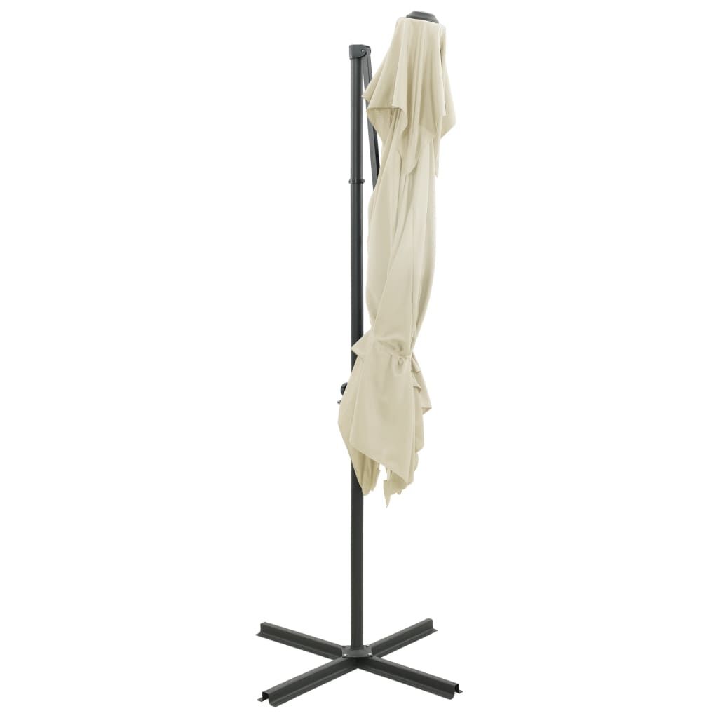 Vidaxl Sombrilla Jardín Voladiza Con Cubierta Doble Arena 250x250 Cm_3