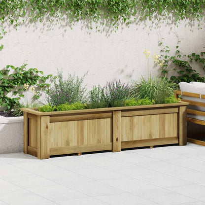 Arriate De Madera De Pino Impregnada 196x50x50 Cm_2