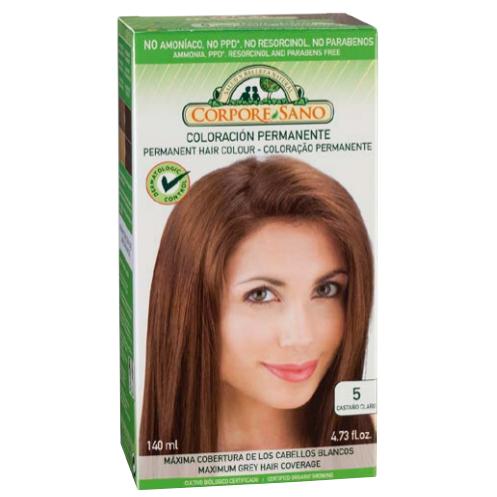 Tinta permanente n.º 5 castanho claro Corpore Sano 140 ml