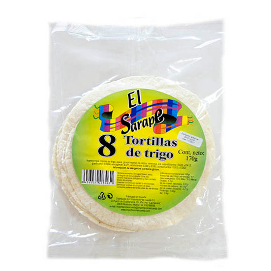 Tortilhas de Trigo 15cm (8 unidades) (Formato de Loja) El Sarape 170g