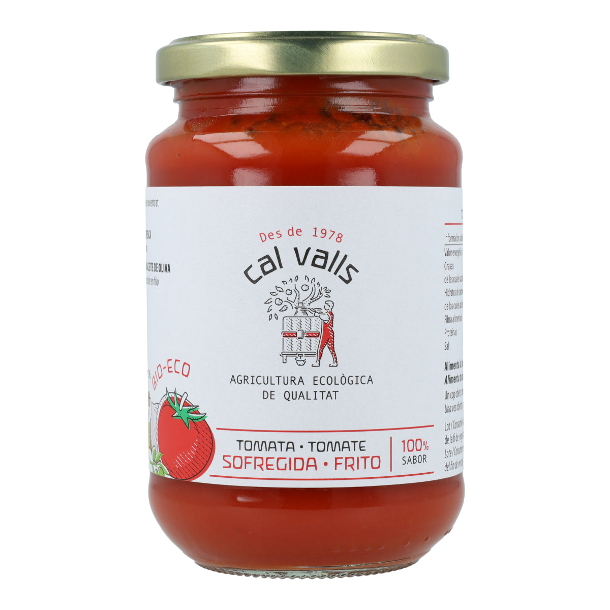 Tomates fritos biológicos Cal Valls, 350 g