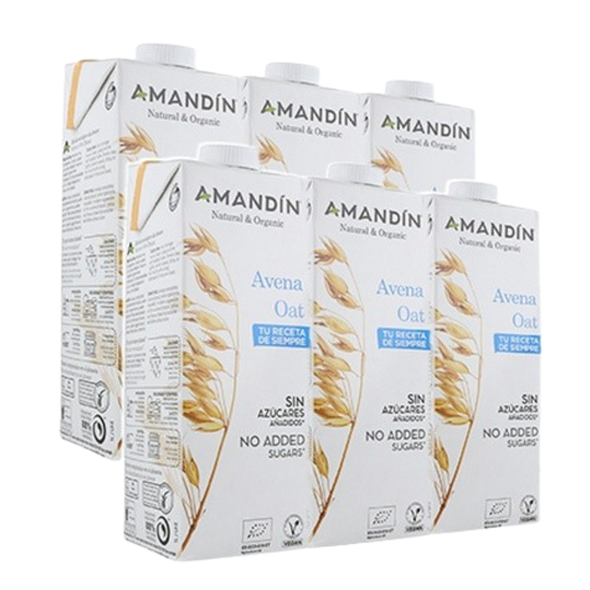 Pack de 6 Bebidas de Aveia Amandin Eco 1L