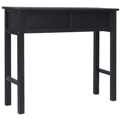 Mesa Consola De Madera Negro 90x30x77 Cm_2