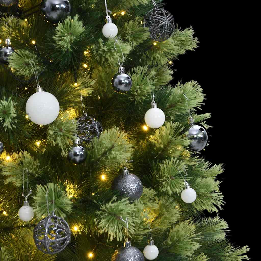 Vidaxl Árbol De Navidad Artificial Con Bisagras 300 Led Y Bolas 240 Cm_1