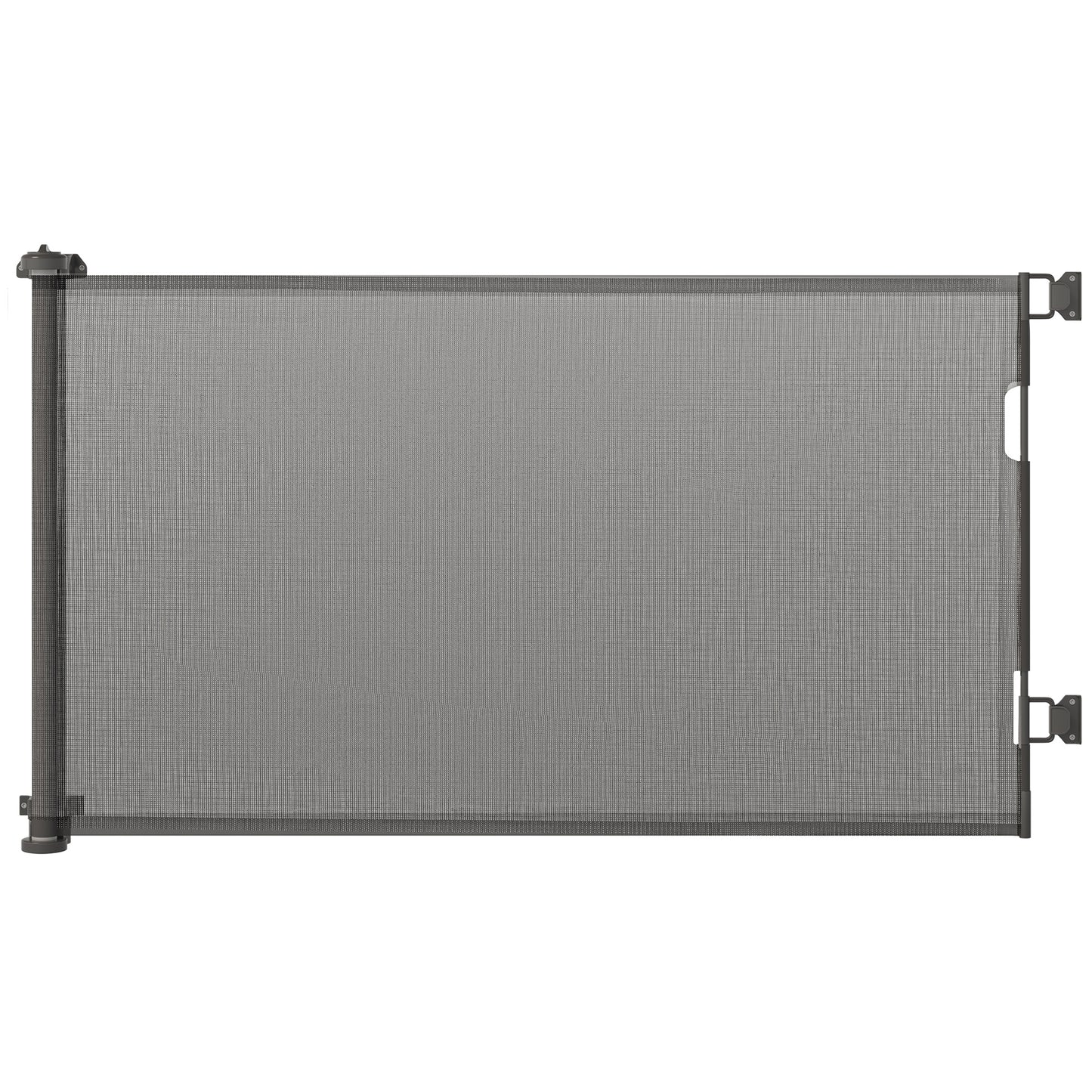 Pawhut Puerta De Seguridad Para Perros Extensible 0-150 Cm Para Escaleras Gris_0