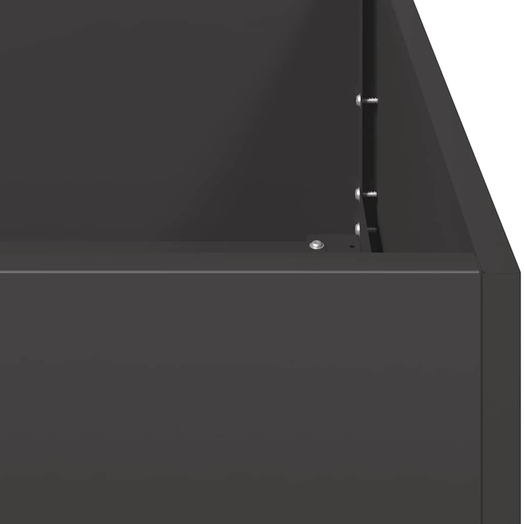 Jardinera De Acero Laminado En Frío Negro 280x80x40 Cm_5