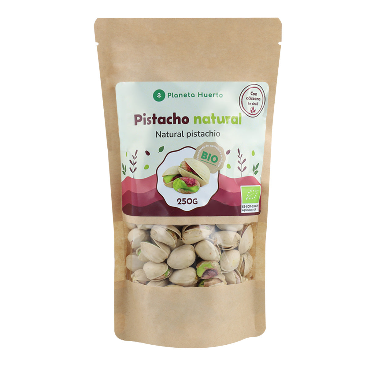 Pistácio com casca natural ECO Planeta Huerto 250 g