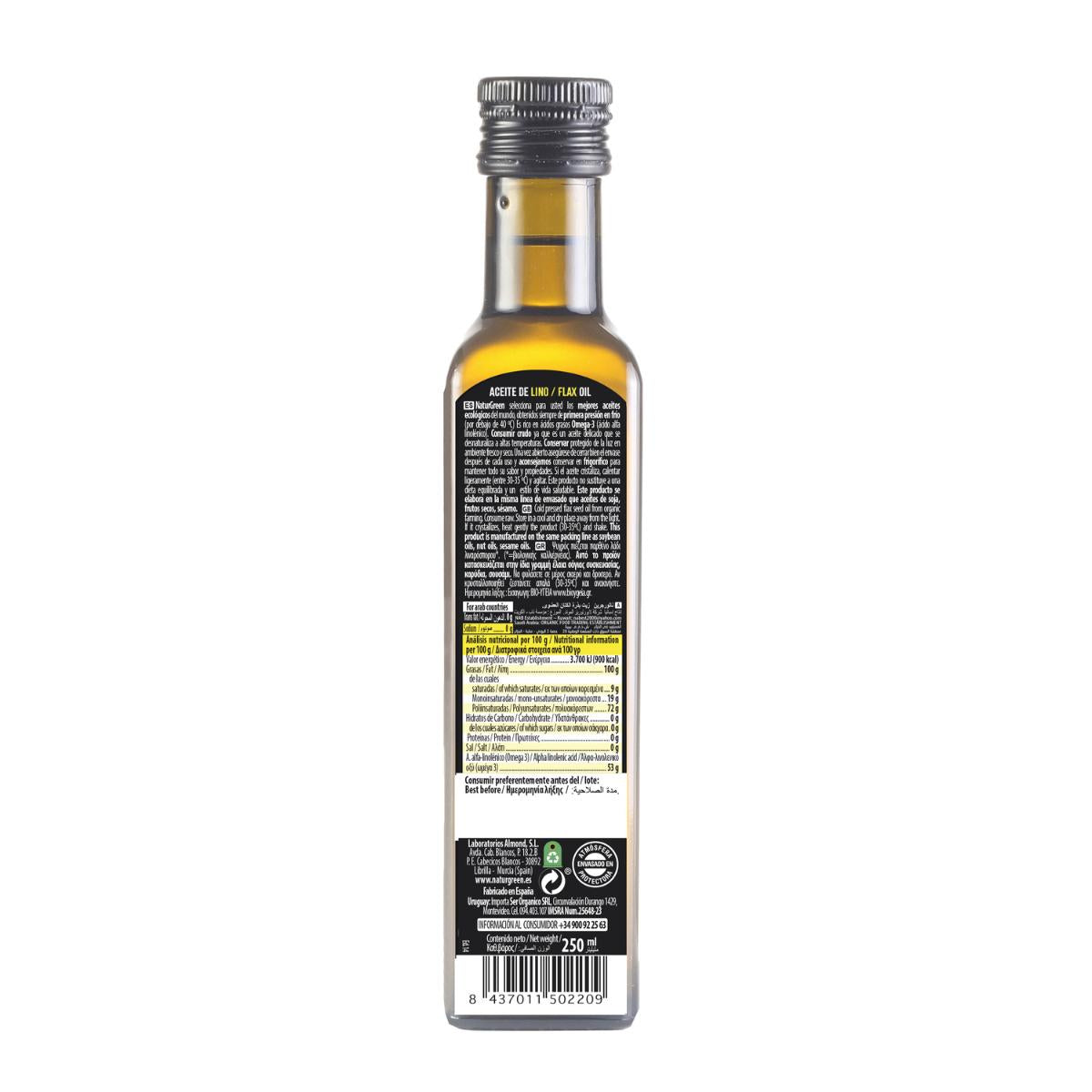 Óleo de sementes de abóbora biológico NaturGreen, 250 ml