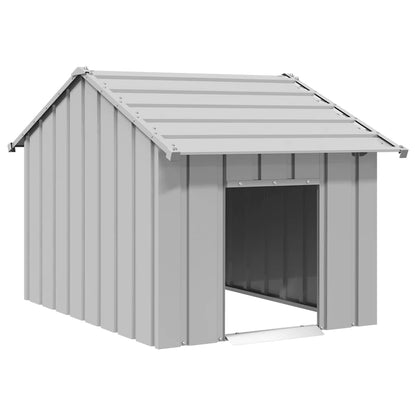 Caseta Para Perros Con Techo Acero Galvanizado 83x130x85 Cm_1