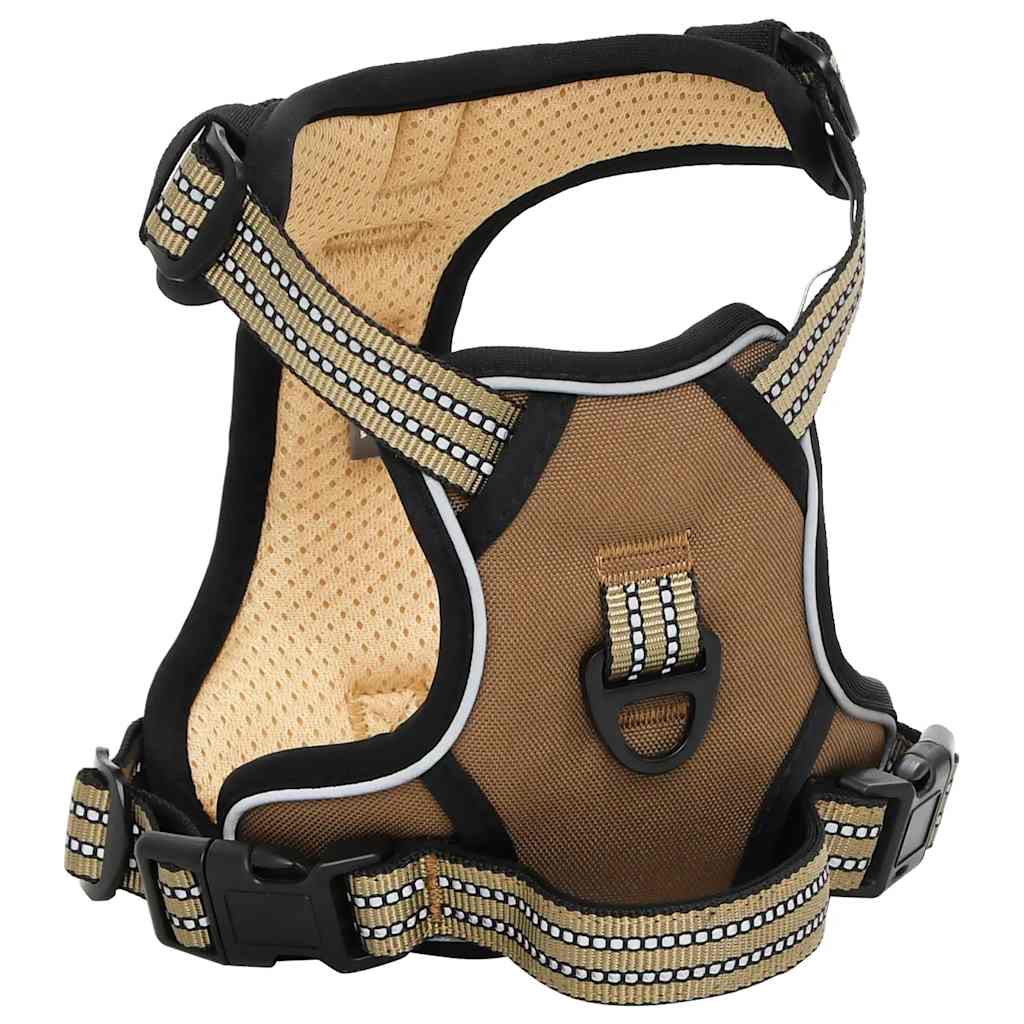 Arnés Para Perros Con Correa Y Collar Ajustable Marrón Xl_2