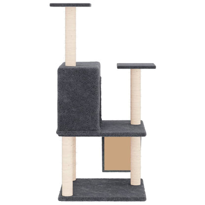 Vidaxl Rascador Para Gatos Con Postes De Sisal Gris Oscuro 109 Cm_3