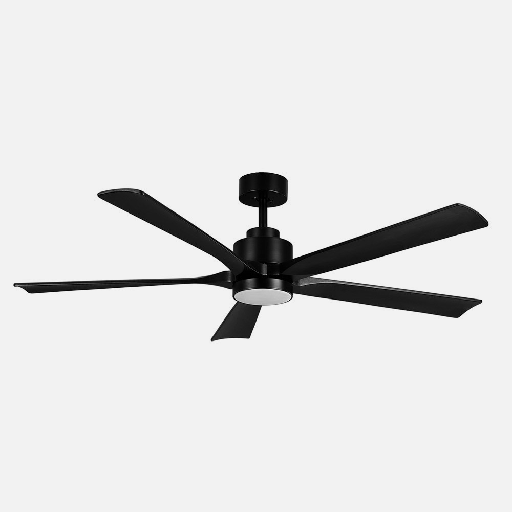 Ventilador Dc Cairo 24w 2400lm Negro 5aspas 132d 3000k,4500k,6000k Remoto+temporizador+memoria_1