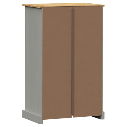Zapatero Vigo Madera Maciza De Pino Gris 60x35x96 Cm / Vetonek_5