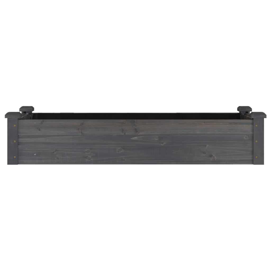 Jardinera Arriate Forro Madera Maciza Marrón Abeto 120x45x25 Cm_3