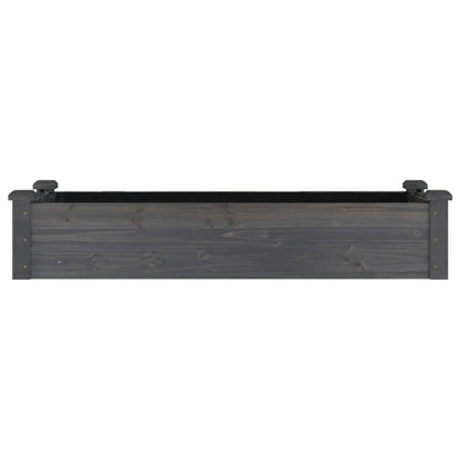 Jardinera Arriate Forro Madera Maciza Marrón Abeto 120x45x25 Cm_3