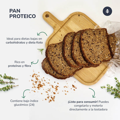 Embalagem com 3 pães proteicos Planeta Huerto 500 g 