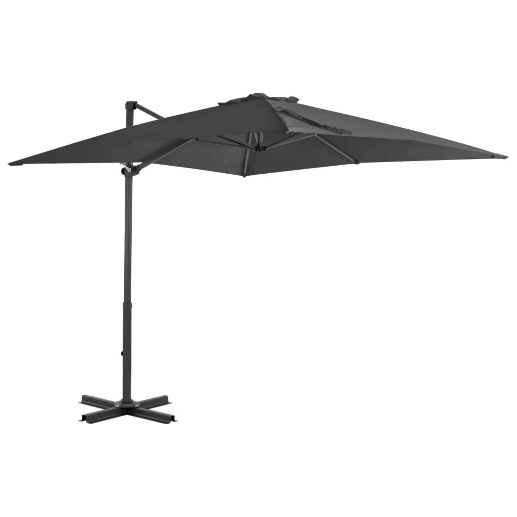 Vidaxl Sombrilla De Jardín Con Base Portátil Gris Antracita_1