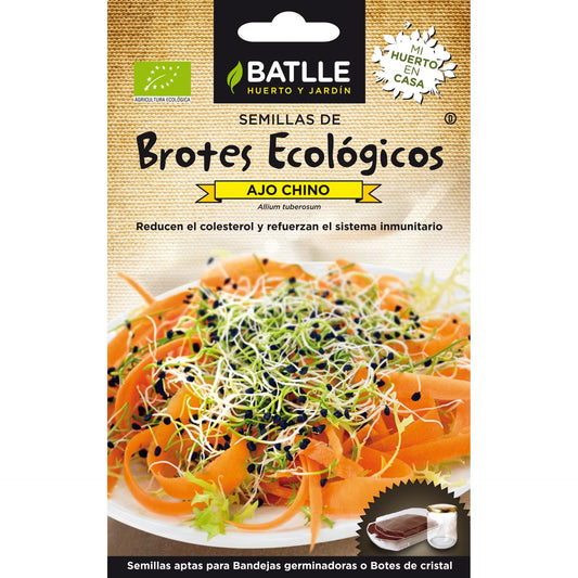 Sementes de rebentos de alho chinês biológico Batlle
