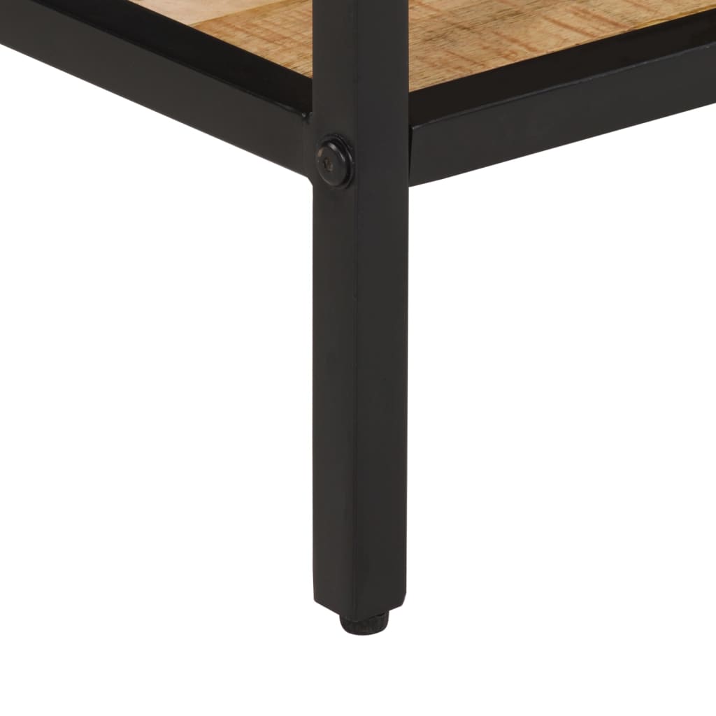 Mesa De Centro De Madera Maciza De Mango Rugosa 55x55x45 Cm_4