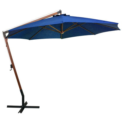 Vidaxl Sombrilla Jardín Colgante Palo Madera Abeto Celeste 3,5x2,9 M_1