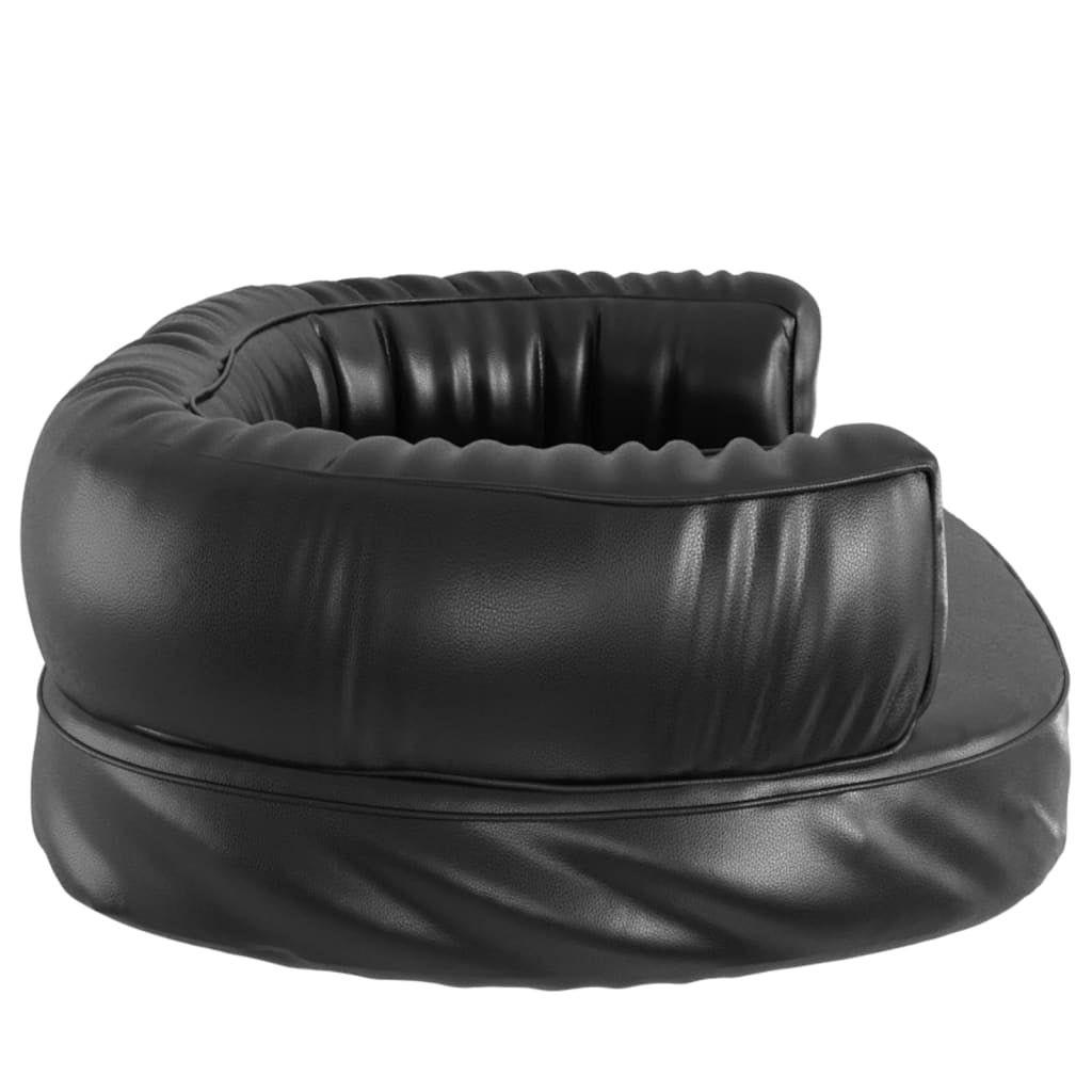 Vidaxl Cama Para Perros De Espuma Cuero Sintético Negro 60x42 Cm_4