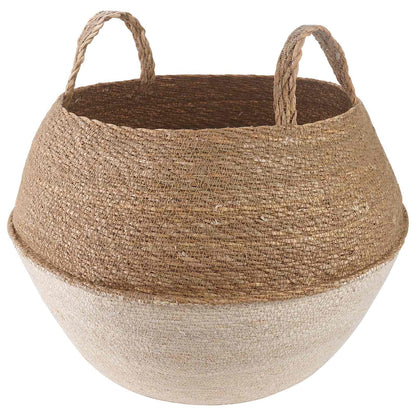 Maceta Con Asas Blanco Ø 45 X 36 Cm 100% Hierba Marina_0