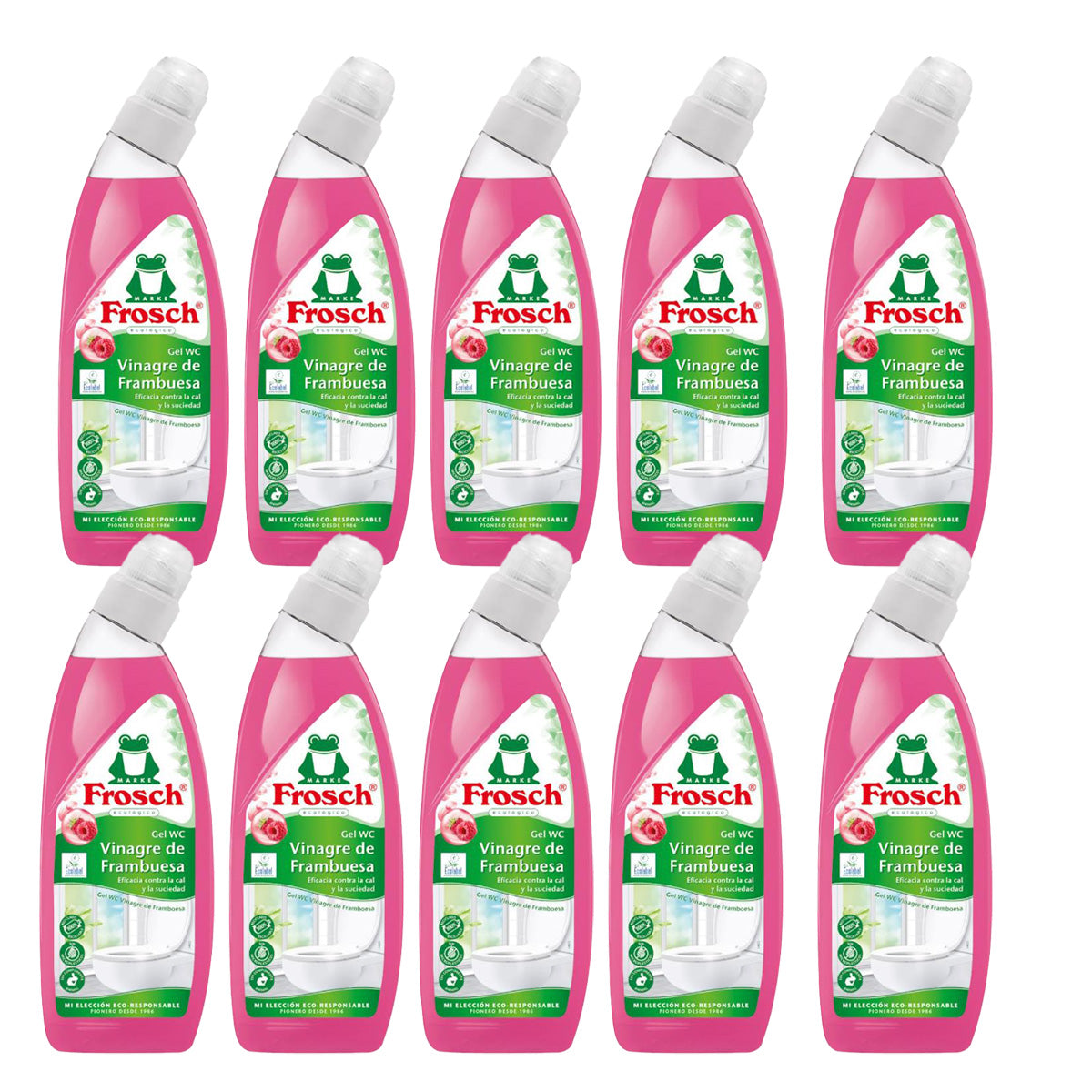 Pack de 10x Gel Higiénico Frosch com Vinagre de Framboesa 750ml