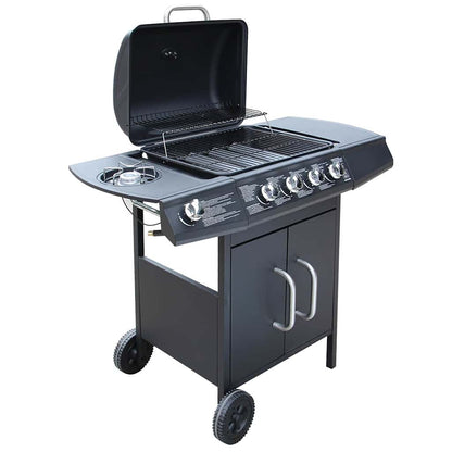 Vidaxl Barbacoa Grill De Gas 4+1 Quemadores Negra_0