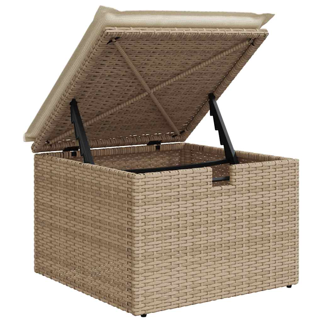 Set Sofás Jardín Y Cojines 5 Pzas Ratán Sintético Acacia Beige / Vetonek_3