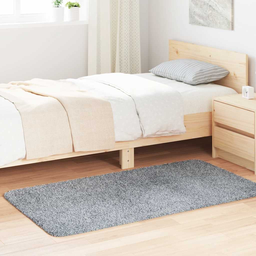 Vidaxl Alfombra De Pelo Largo Navarra Gris Claro 80x150 Cm Poliéster_1