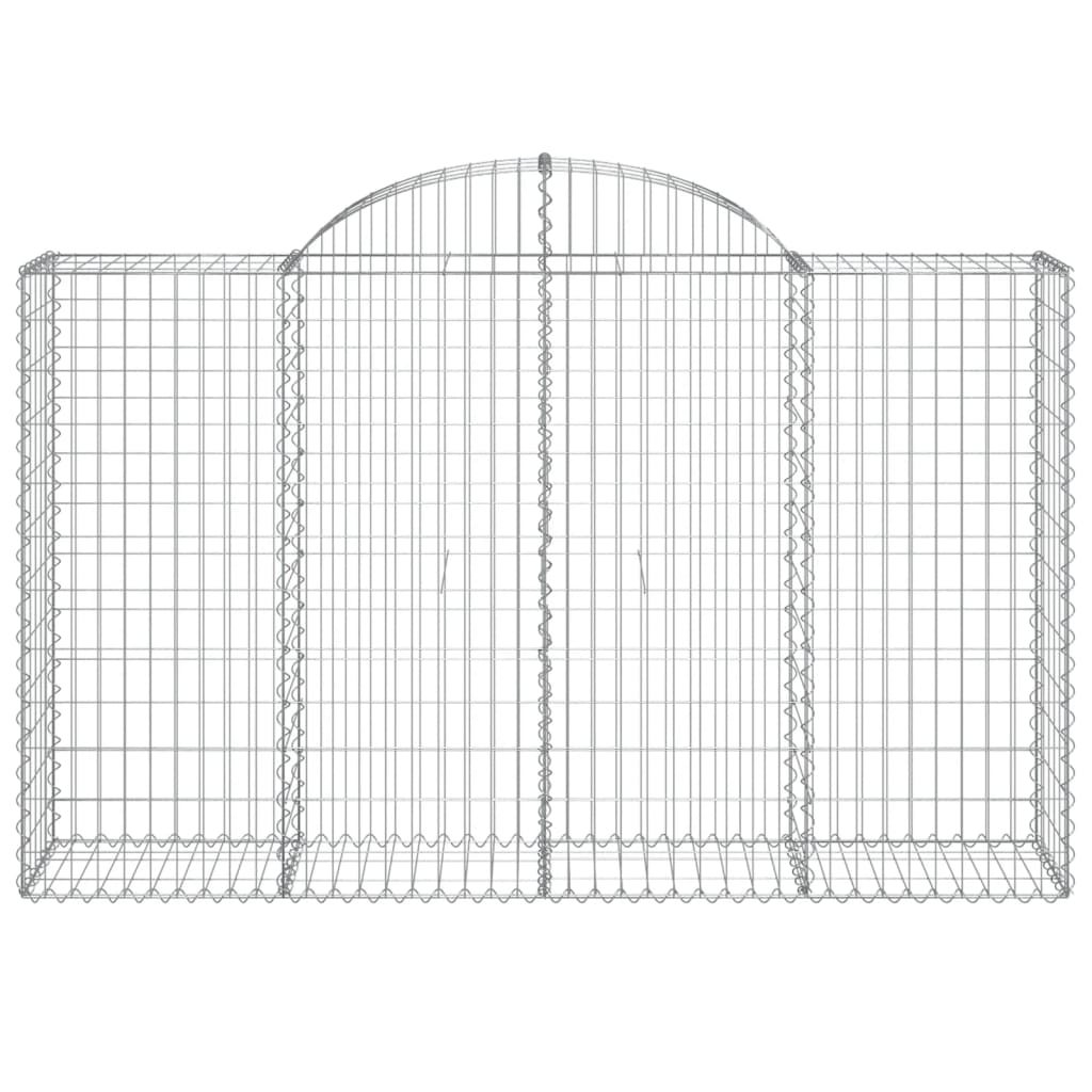 Cestas De Gaviones 3 Uds Forma De Arco Hierro 200x50x120/140 Cm_3