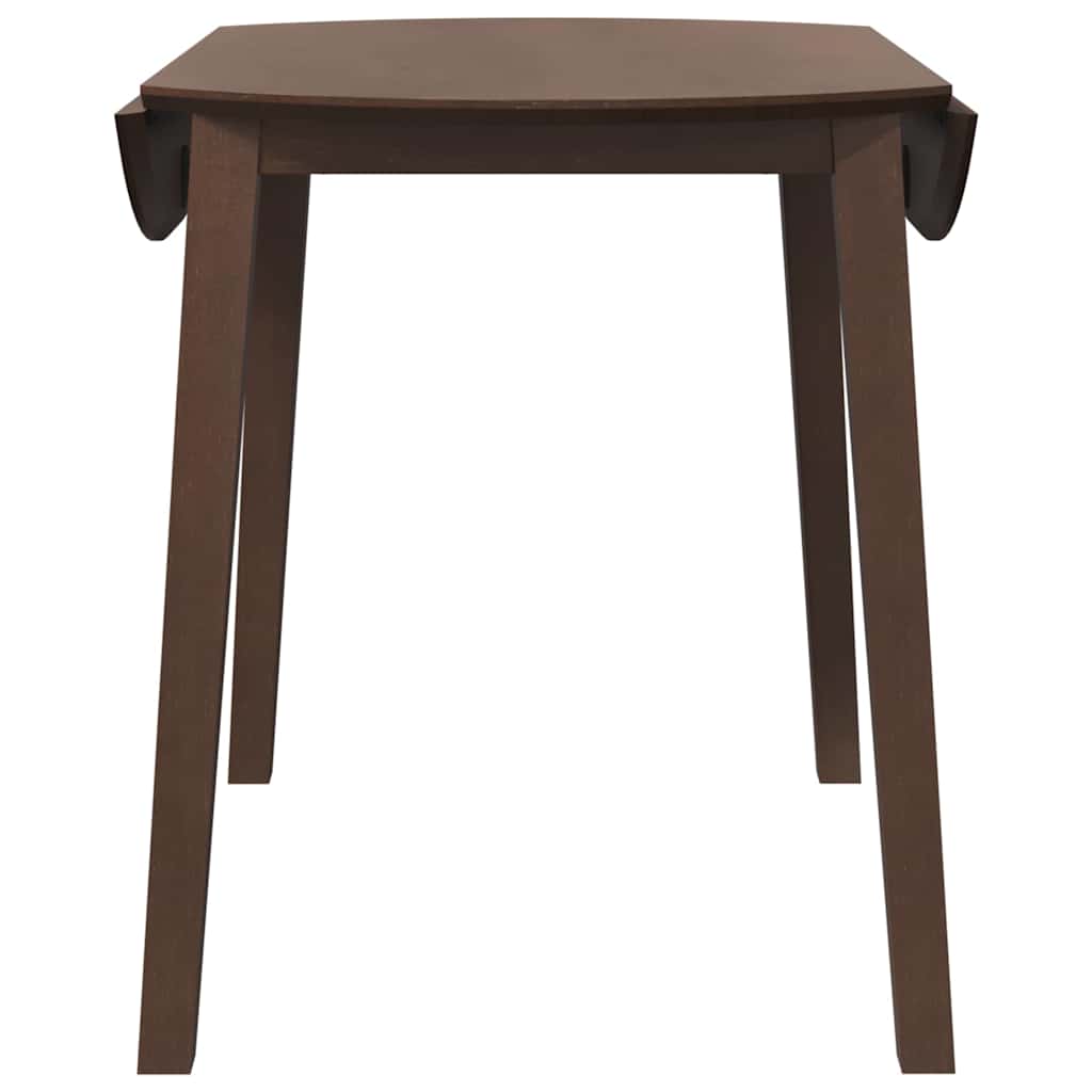 Mesa De Comedor De Madera Maciza De Caucho Marrón_4