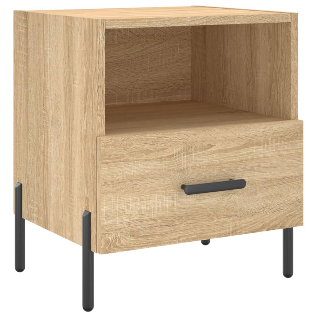 Mesita Noche 2 Uds Madera Ingeniería Roble Sonoma 40x35x47,5 Cm_4