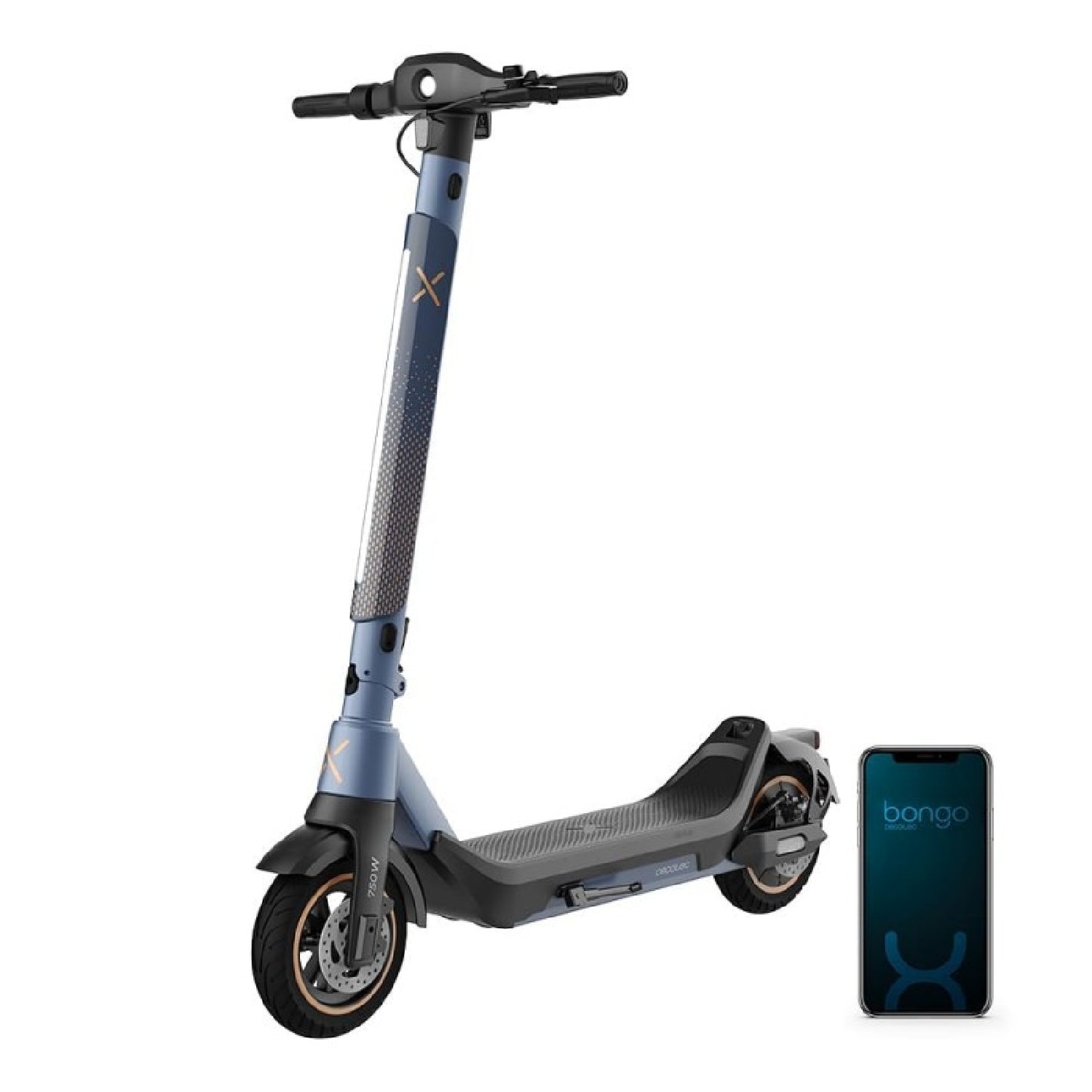 Patinete Eléctrico Bongo X45 Connected, 350 W - 750 W, Hasta 45 Km Autonomía, App Para Smartphone, Rueda Neumática 10, Doble Frenado Disco De Freno_0