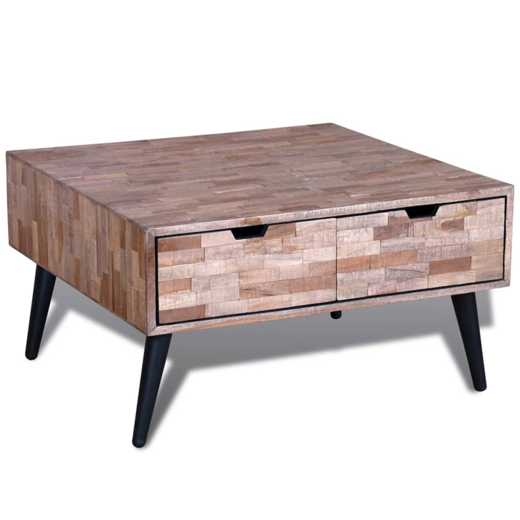 Mesa De Centro Con 4 Cajones Madera De Teca Reciclada_2