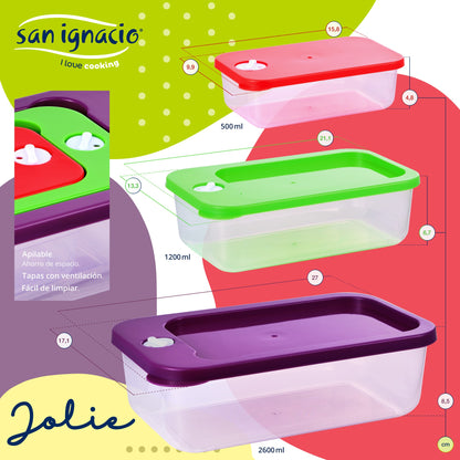 Pack De 3 Sartenes Ø20/24 Y 28 Cms + Set 3pc Herméticos Apilables Plásticos_3