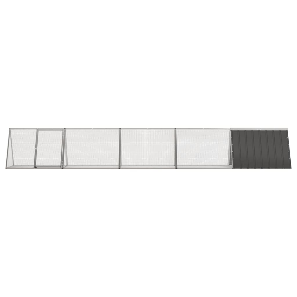 Jaula De Conejos Acero Galvanizado Antracita 504,5x80,5x71 Cm_2