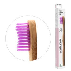 Escova de dentes em bambu para adulto Hm Soft Purple The Humble