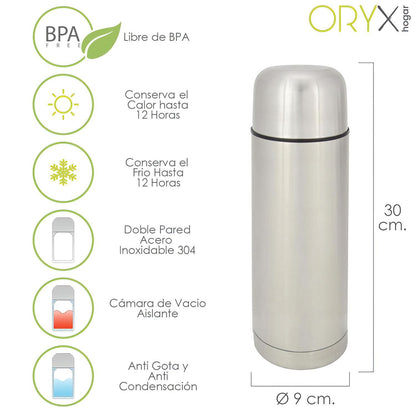 Termo Liquidos, Capacidad De 750 Ml. Libre Bpa, Acero Inoxidable, Antigoteo_0