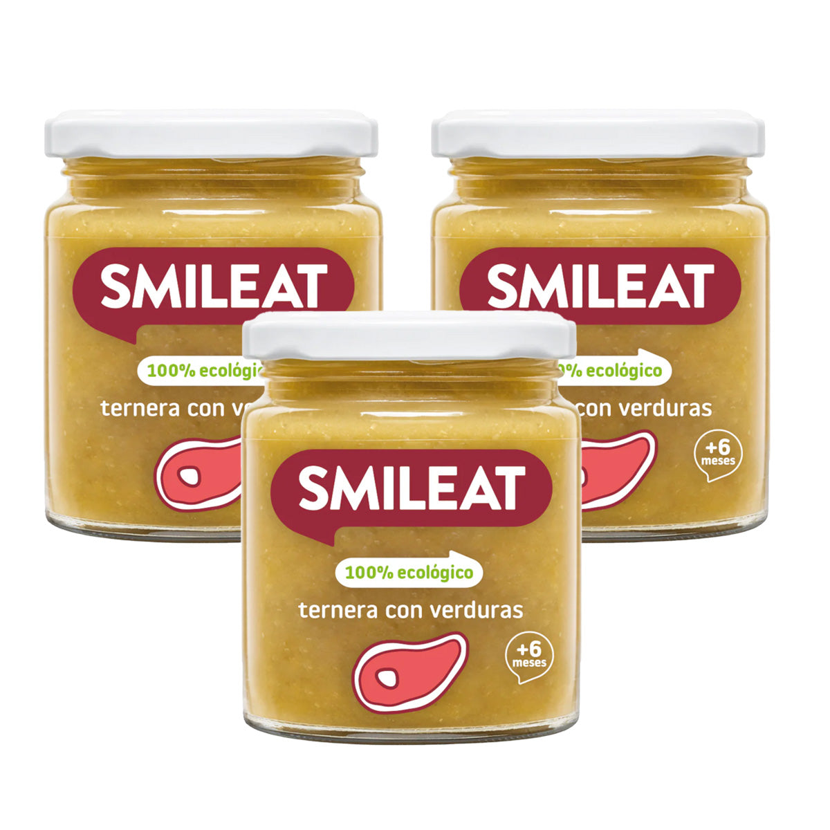 PROMOÇÃO 3x Smileat Organic Carne e Legumes em Pote +6 meses 230g