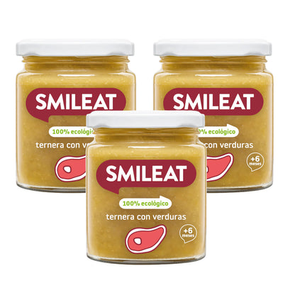 PROMOÇÃO 3x Smileat Organic Carne e Legumes em Pote +6 meses 230g