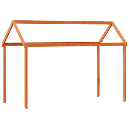Techo De Cama Infantil Madera Maciza Pino Marrón 207x95,5x159cm_0
