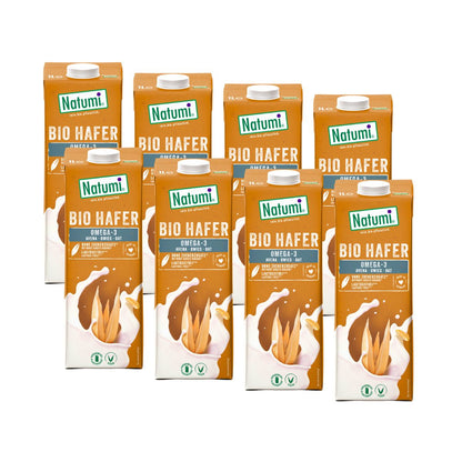 Pack de 8 Bebidas Natumi de Aveia Biológica com Ómega 3, 1 L