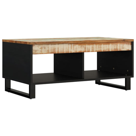 Mesa De Centro De Madera Maciza Reciclada 90x50x40 Cm_0