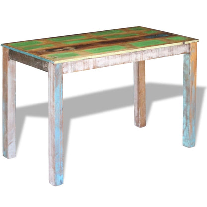 Mesa De Comedor De Madera Maciza Reciclada 115x60x76 Cm_1