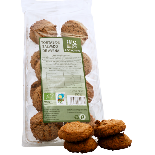 Tortas ecológicas de salvado de avena 250 g_0