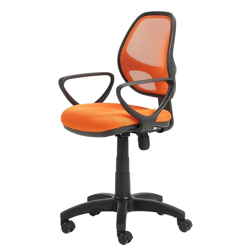 Silla De Escritorio Bari Pvc, Naranja, 52,5 X 87-99 X 61cm_1