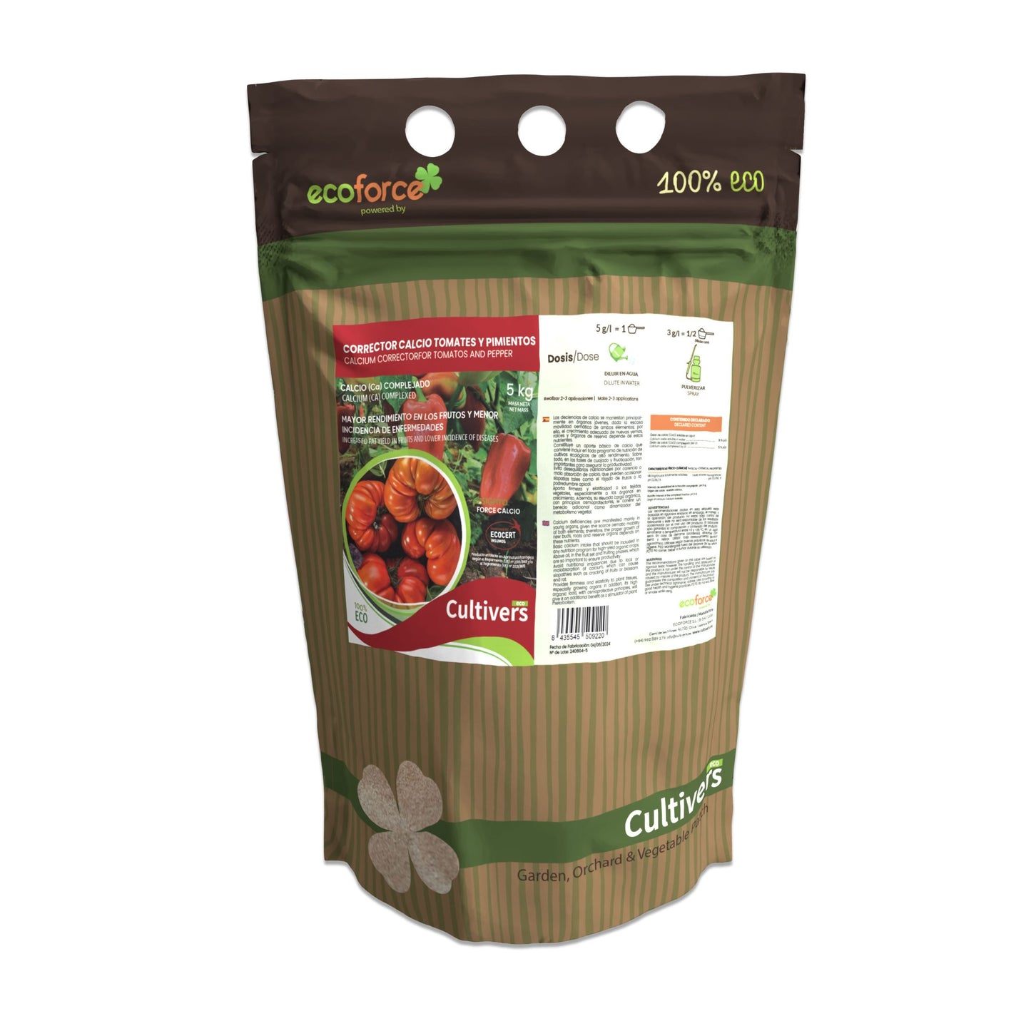 Abono calcio para tomates y pimientos Ecológico Cultivers