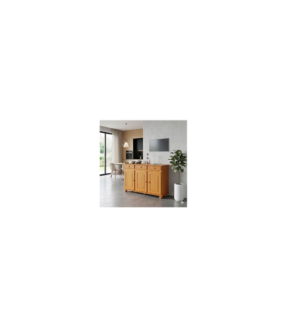 Aparador 3 Puertas Altea En Acabado Madera Maciza De Pino Color Miel 86 Cm(alto)130 Cm(anc_1