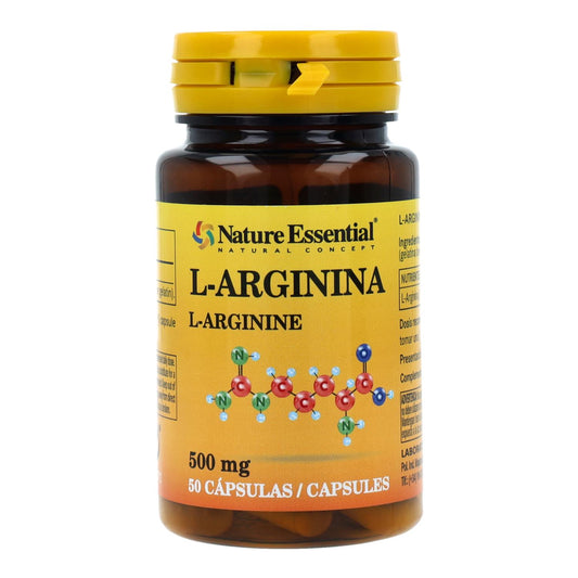 L-Arginina 500 mg Nature Essential, 50 Cápsulas